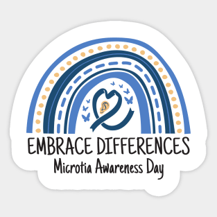 Embrace Differences - Microtia Awareness Sticker